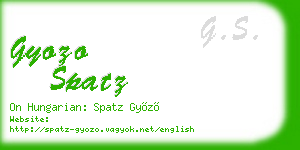 gyozo spatz business card